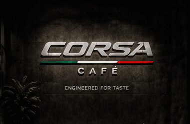 Corsa Café wall branding